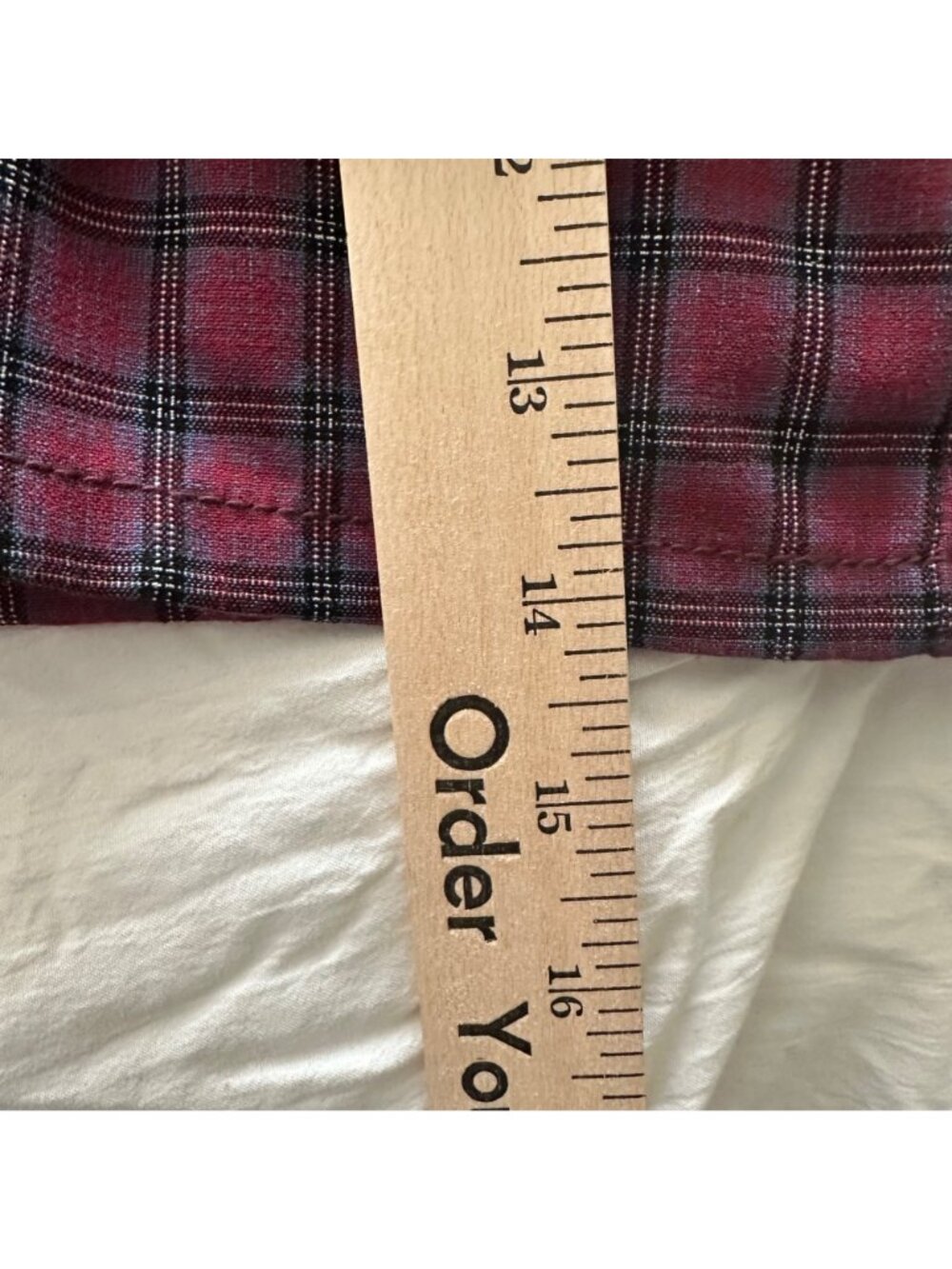 American Eagle Outfitters Hi-Rise Mini Skirt Plaid Maroon Black SZ 00 Preppy - Picture 12 of 12